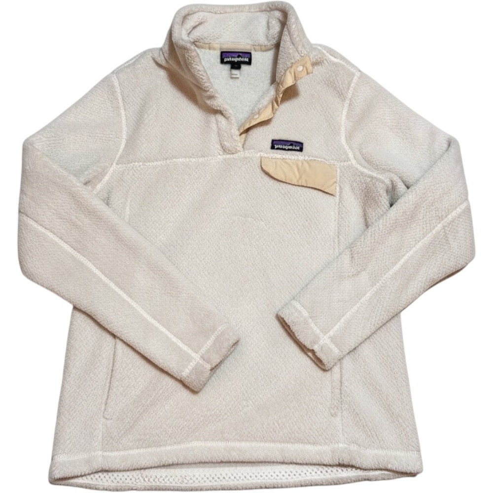 Patagonia Re-Tool Snap-T Fleece Pullover Cream Large 25443 Polartec